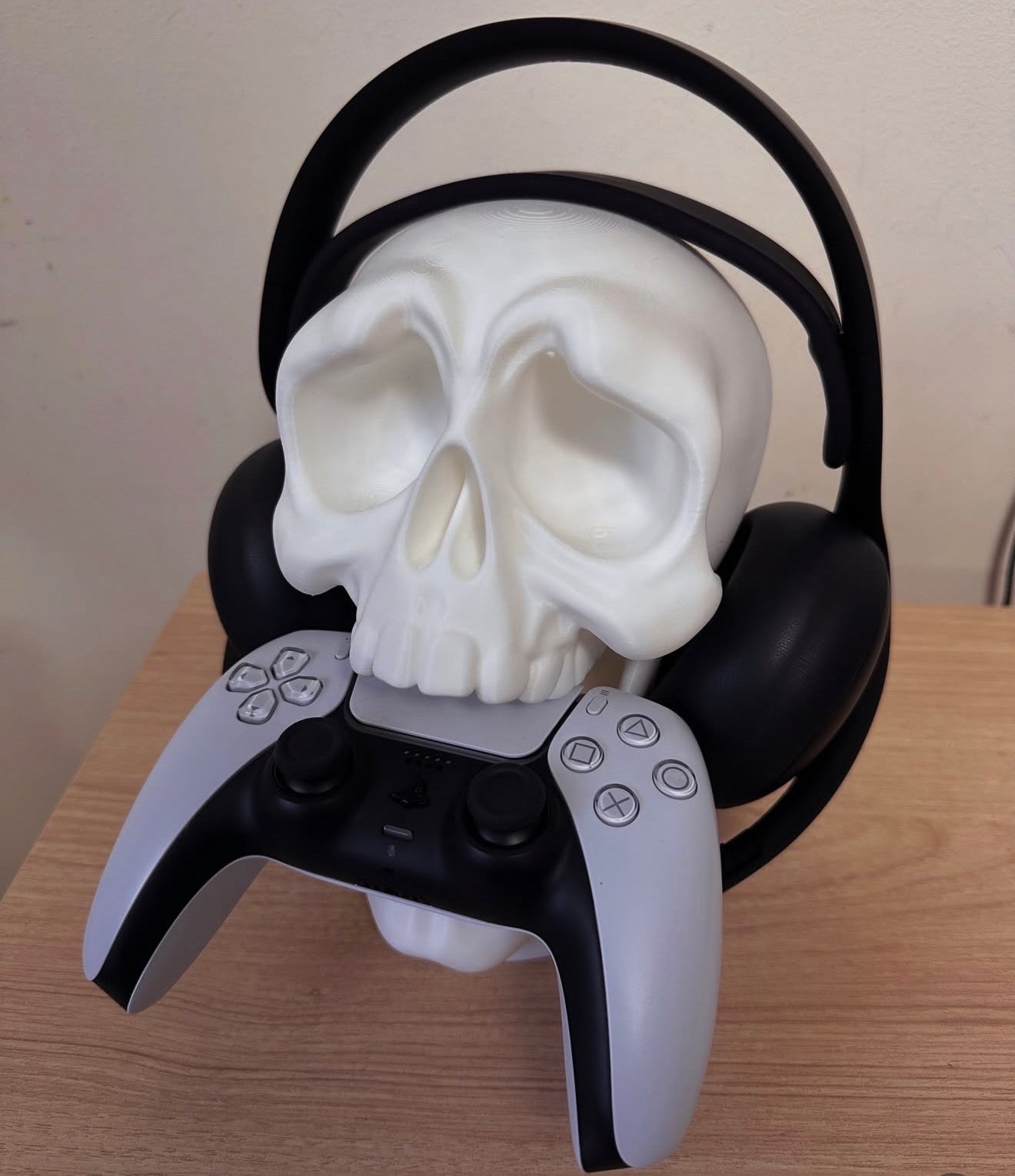 Soporte Calavera Gamer para Audífonos y Control