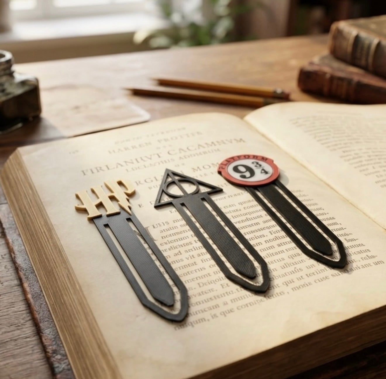 Set de 3 Separadores de Hojas Harry Potter