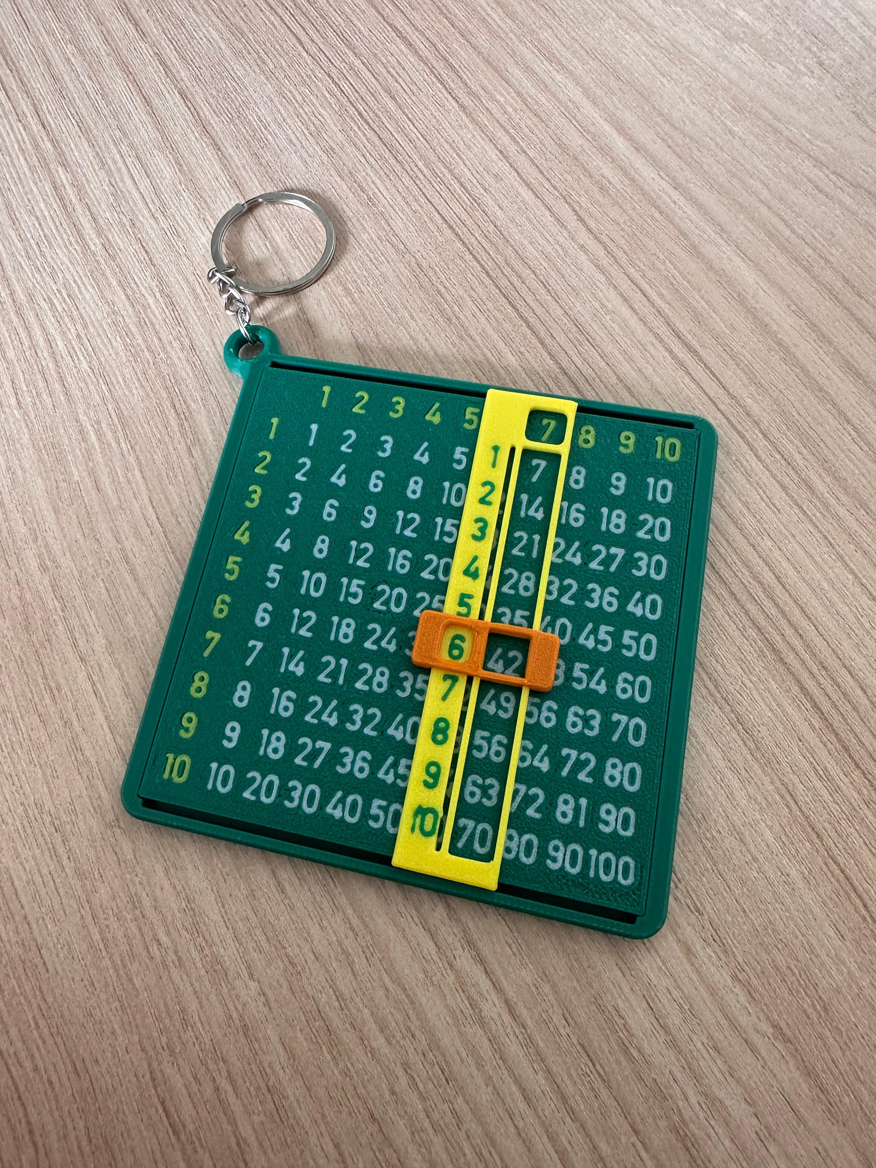 Calculadora de Tabla de Multiplicar Personalizada con Nombre | Llavero Educativo