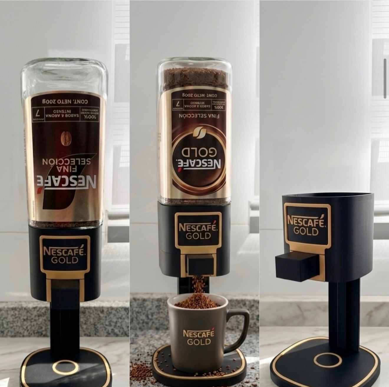Dispensador de Café Instantáneo Impreso en 3D